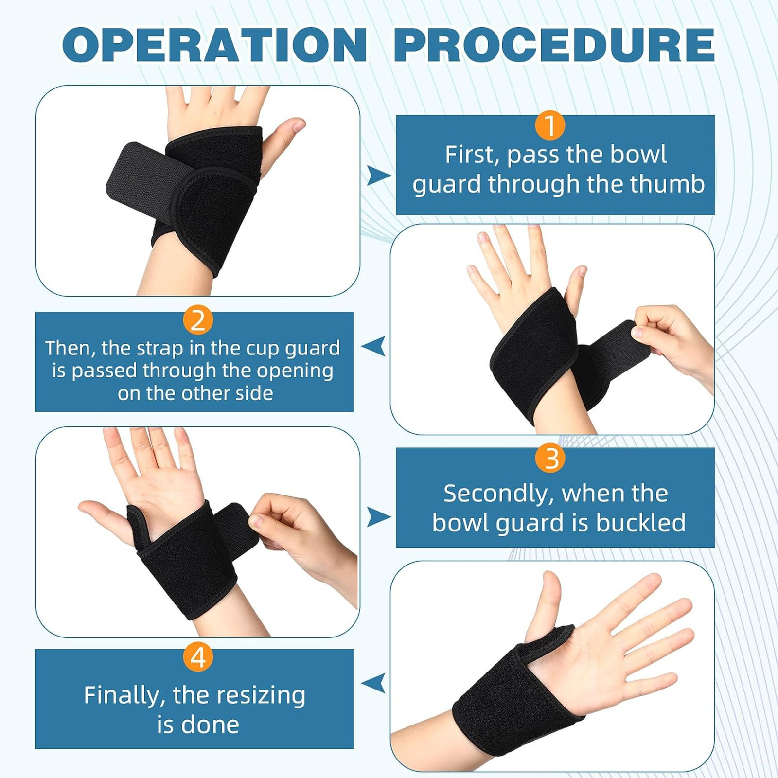 Kids Wrist Brace Support Black Nylon Night Compression Straps for Children