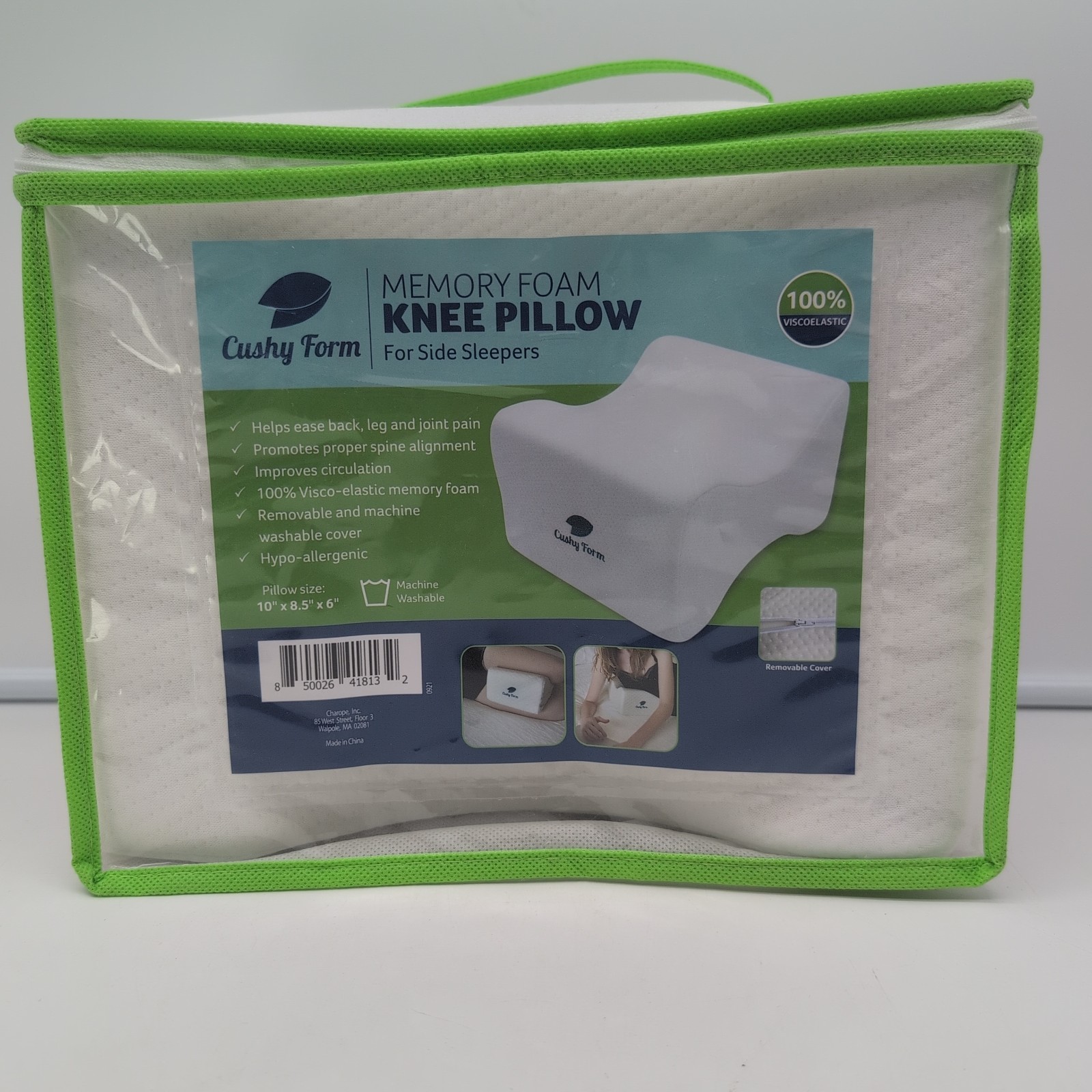 Cushy Form Knee Pillow for Side Sleepers Sciatic Nerve Pain Relief Brand New