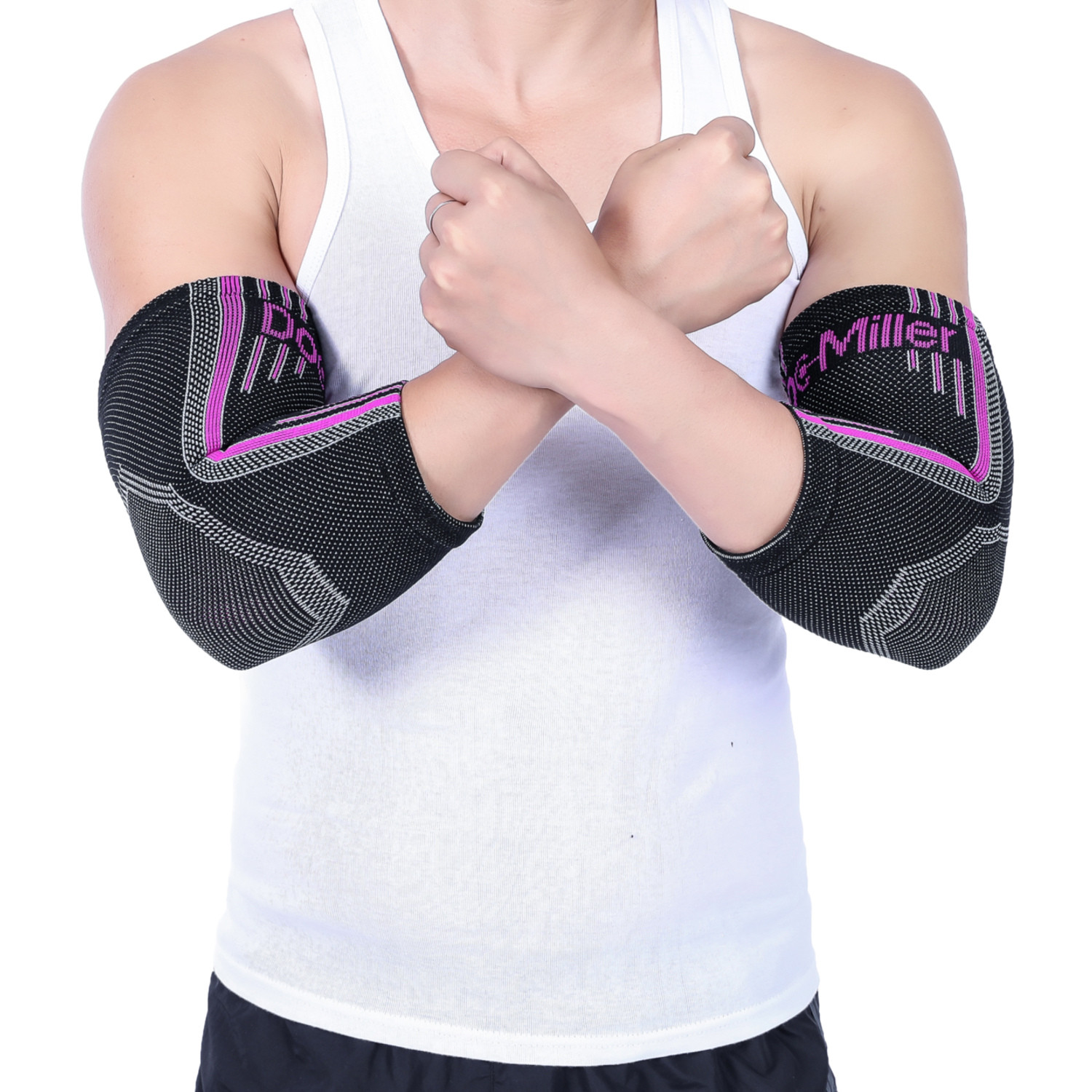 Doc Miller Unisex Elbow Compression Brace Sleeve Arm & Elbow Support Pain Relief