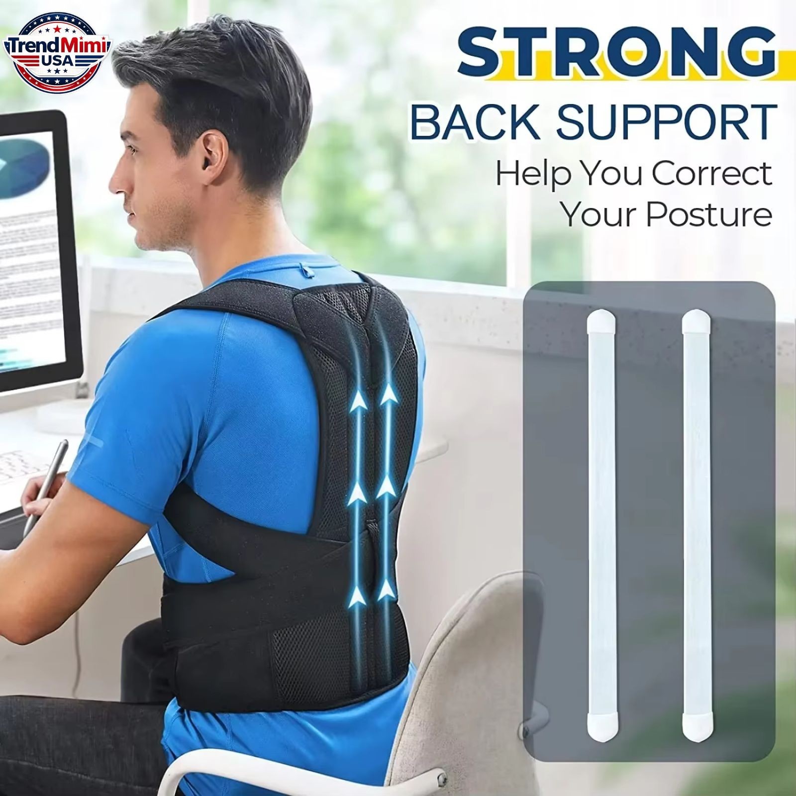 Adjustable Posture Corrector Back Shoulder Support Correct Brace Belt Men Women