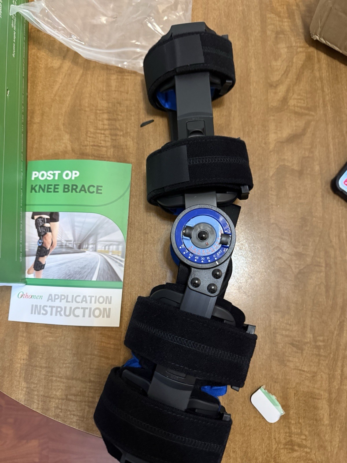 Othomen Post-Op Knee Brace Adjustable Stabilization/Immobilization One Size