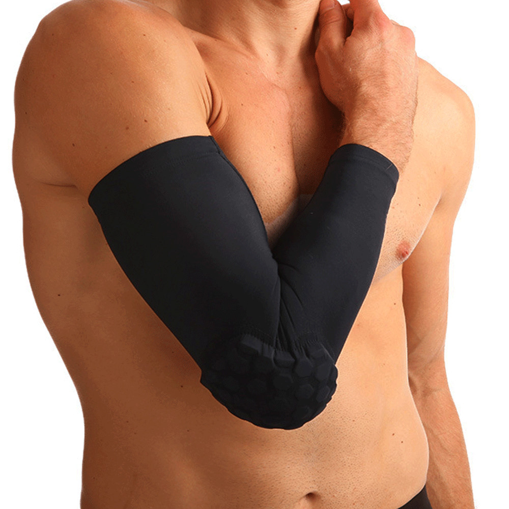 Compression Sleeve Arm Elbow Support Brace Joint Honeycomb Pad Arthritis Workout