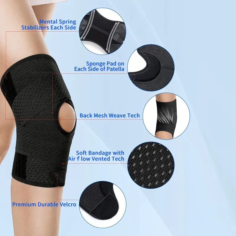 Knee Sleeve Compression Brace for Meniscus Joint Pain Arthritis Relief Recovery