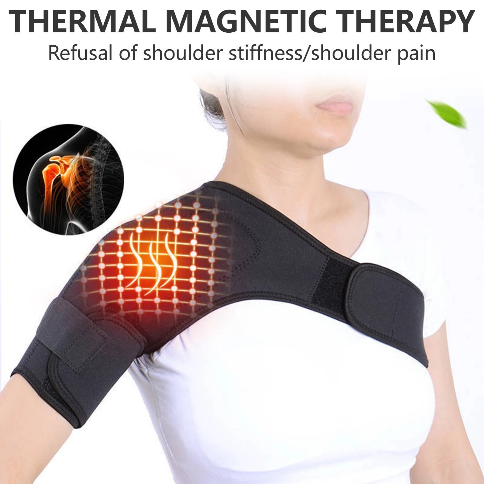 Self Heating Shoulder Brace Adjustable Wrap Pain Relief Rotator Cuff Support