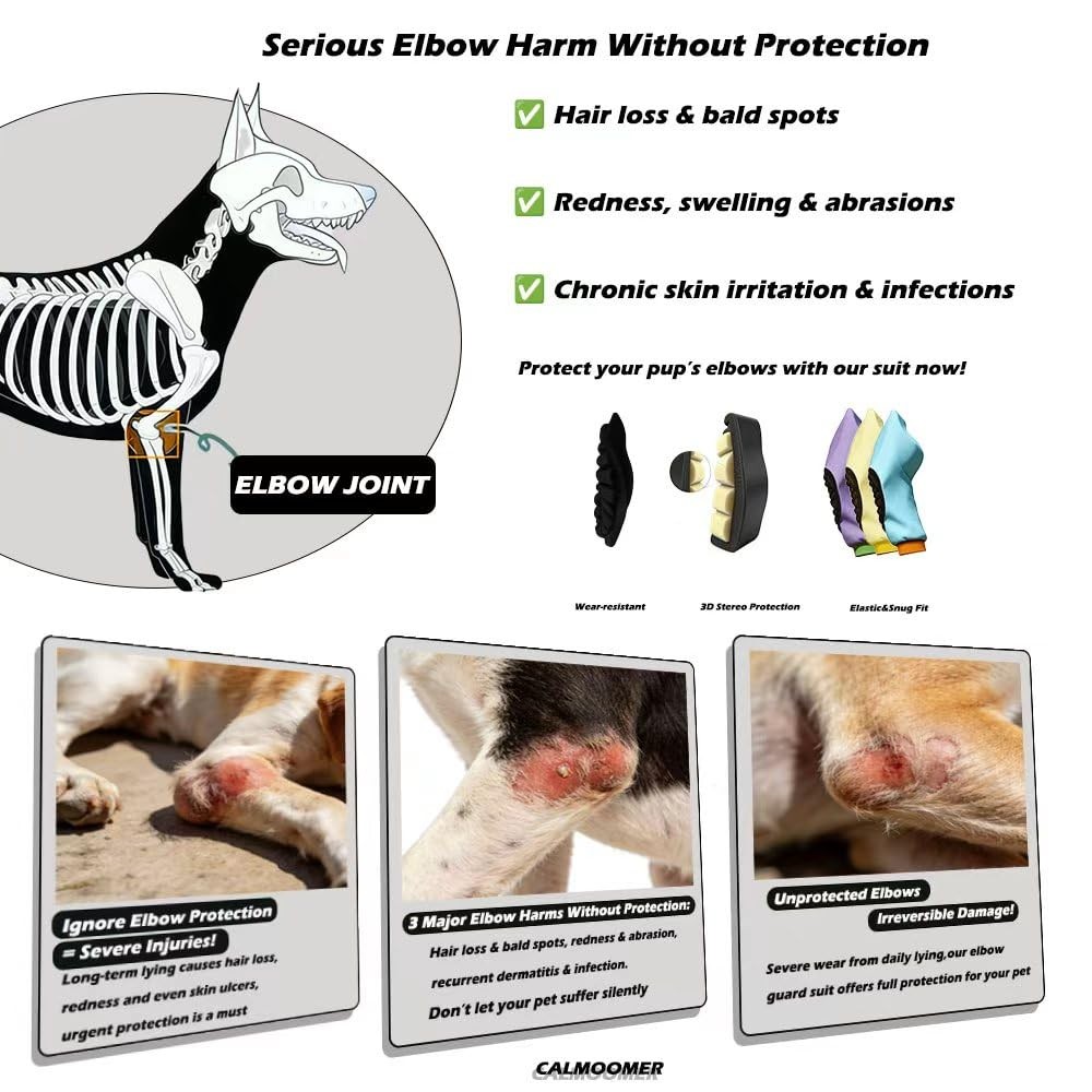 Dog Elbow Brace – Front Leg Protector with Shoulder Strap, Anti-Licking Pads …