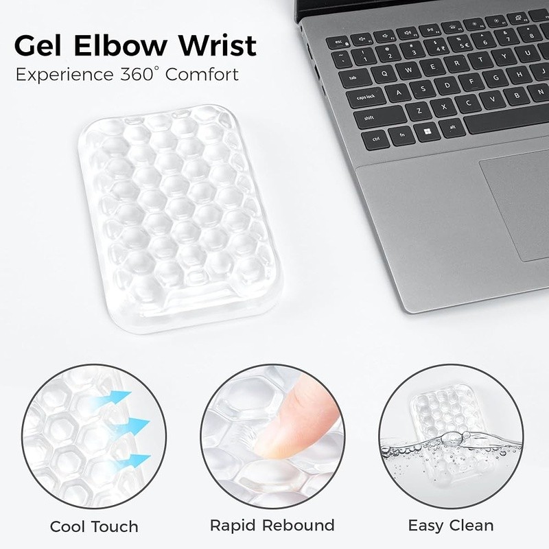 Gel Elbow Pad Ergonomic Support Lightweight Waterproof Easy Clean Universal Use