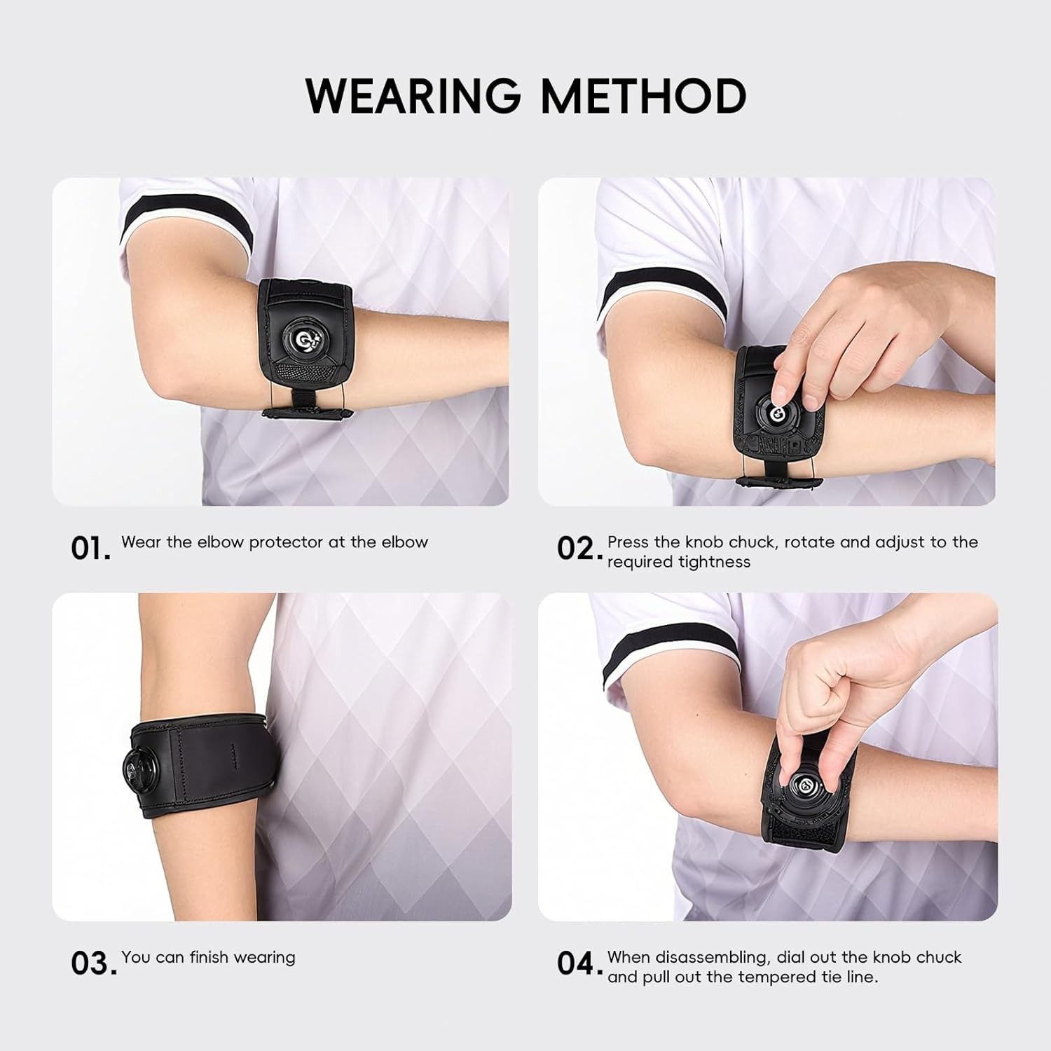 Elbow Sleeve Brace Wrap Adjustable Support Arm Arthritis Tendonitis Pain Relief
