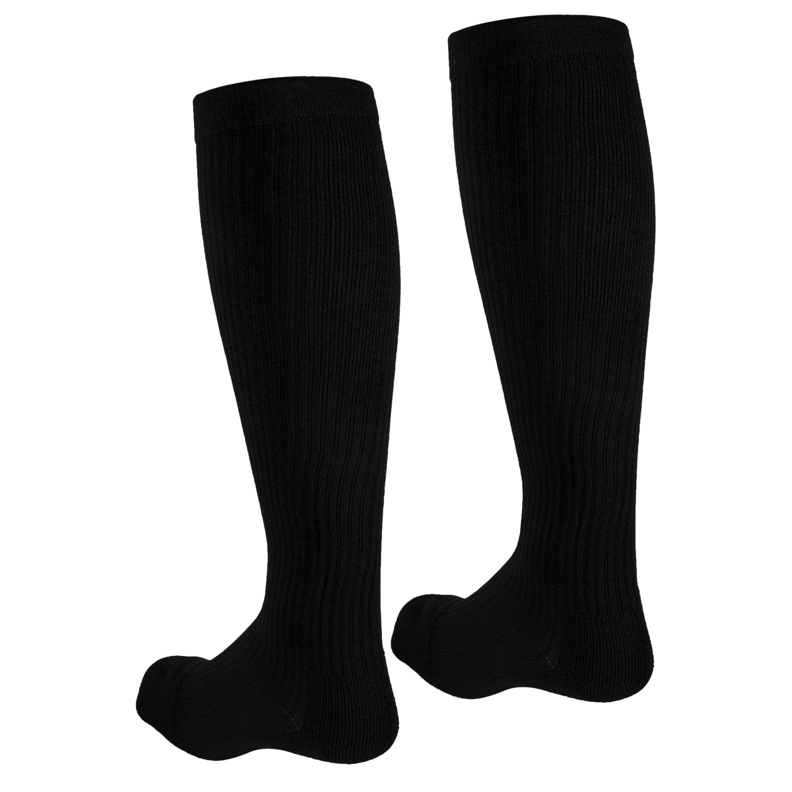 Large Black 2030 mmHg Compression Socks Support Men Padded Cushion Knee High