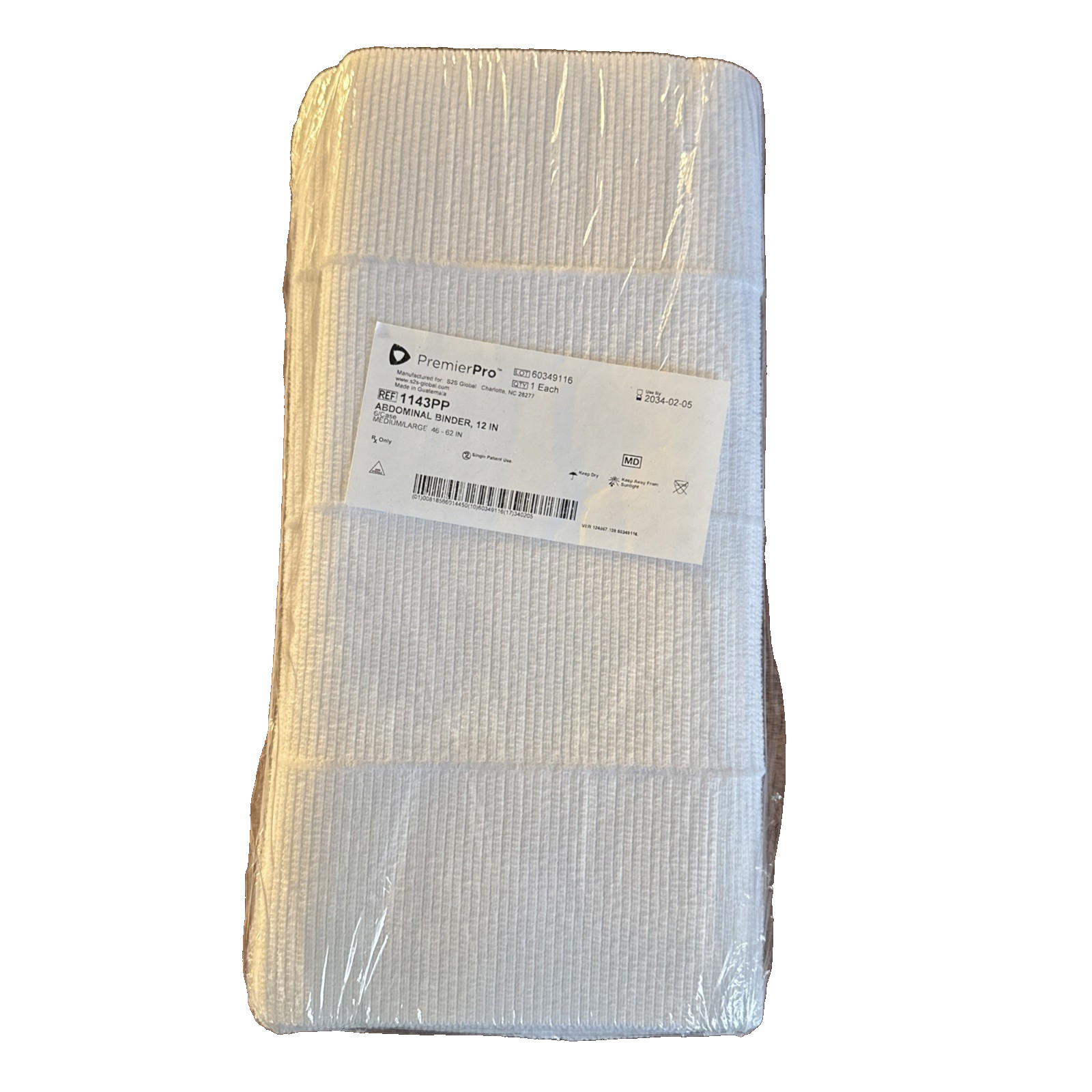 Premier Pro Elasto-Fit Abdominal Binder 9″ Abdomen Support Brace NEW Sealed
