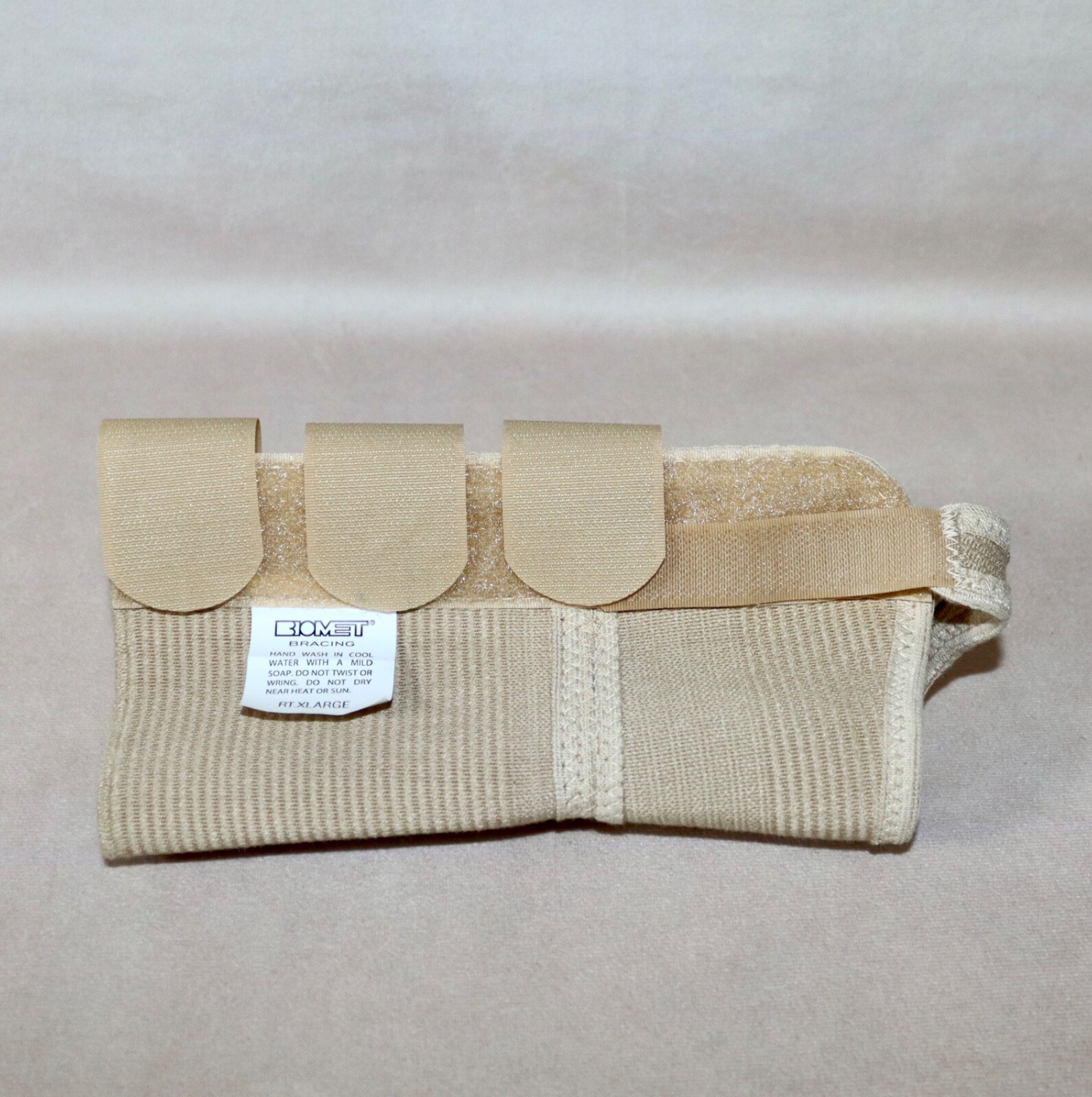 Biomet Bracing Elasto Fit Wrist Support ~ Adult Right XLarge ~ Beige #204116 NEW