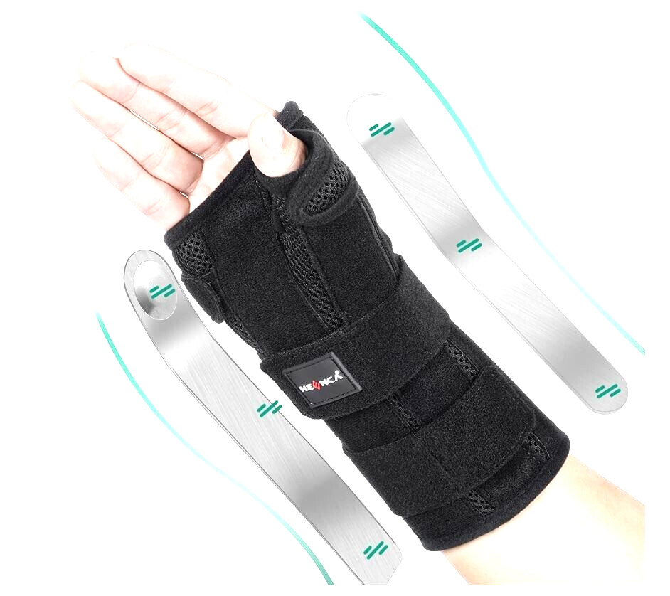 NEENCA Wrist Support Brace, Adjustable Night Sleep Hand Support Brace Left