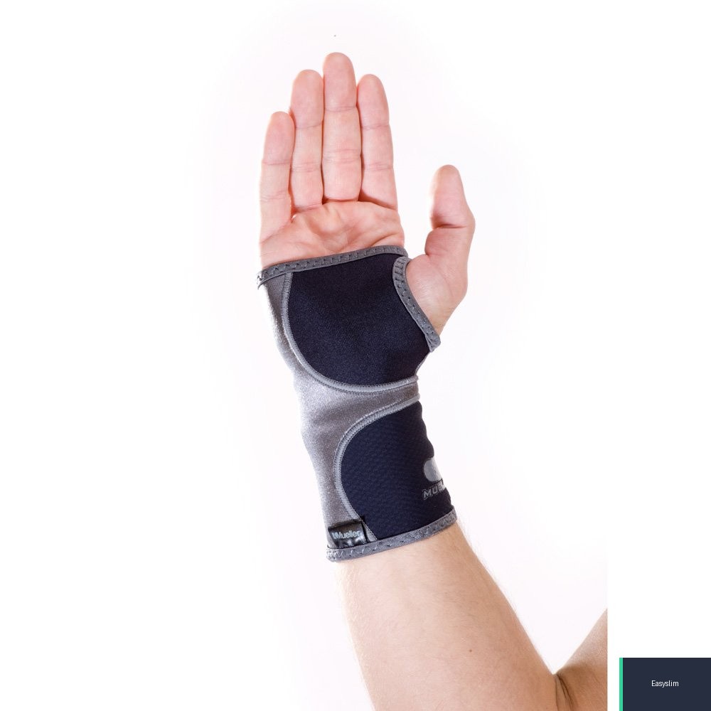 Wrist Support Brace Large Black Latex-Free Compression 8.5-9.5 Inches