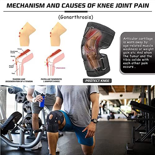 Hinged Knee Brace Knee Support Wrap for Sprains,ACL,MCL,Meniscus Tear, Arthritis