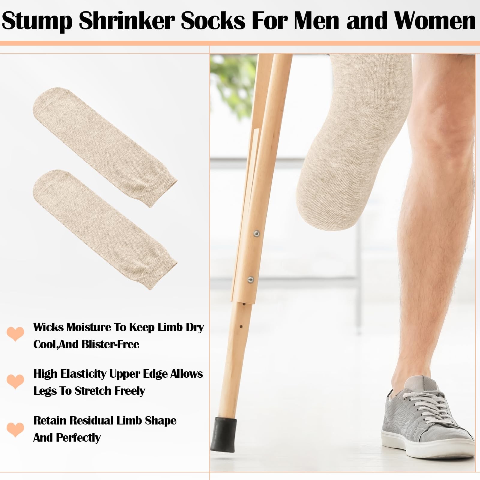 10 Pcs Prosthetic Stump Shrinkers Amputee Socks Stump Shrinker Prosthetic Lim…