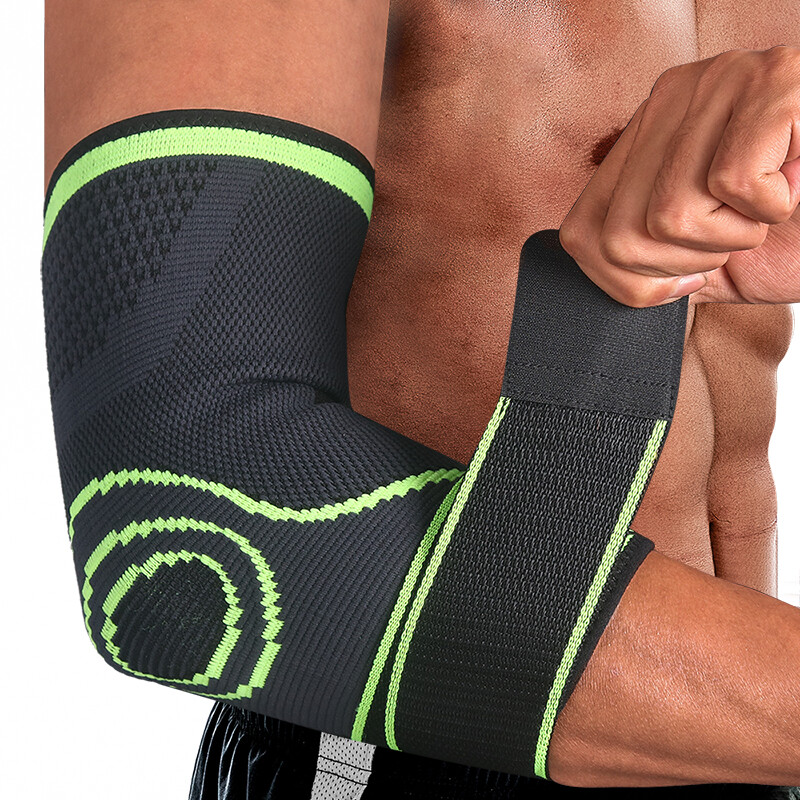 Elbow Brace W/Strap Compression Support Sleeve Arthritis Tendonitis Joint Pain