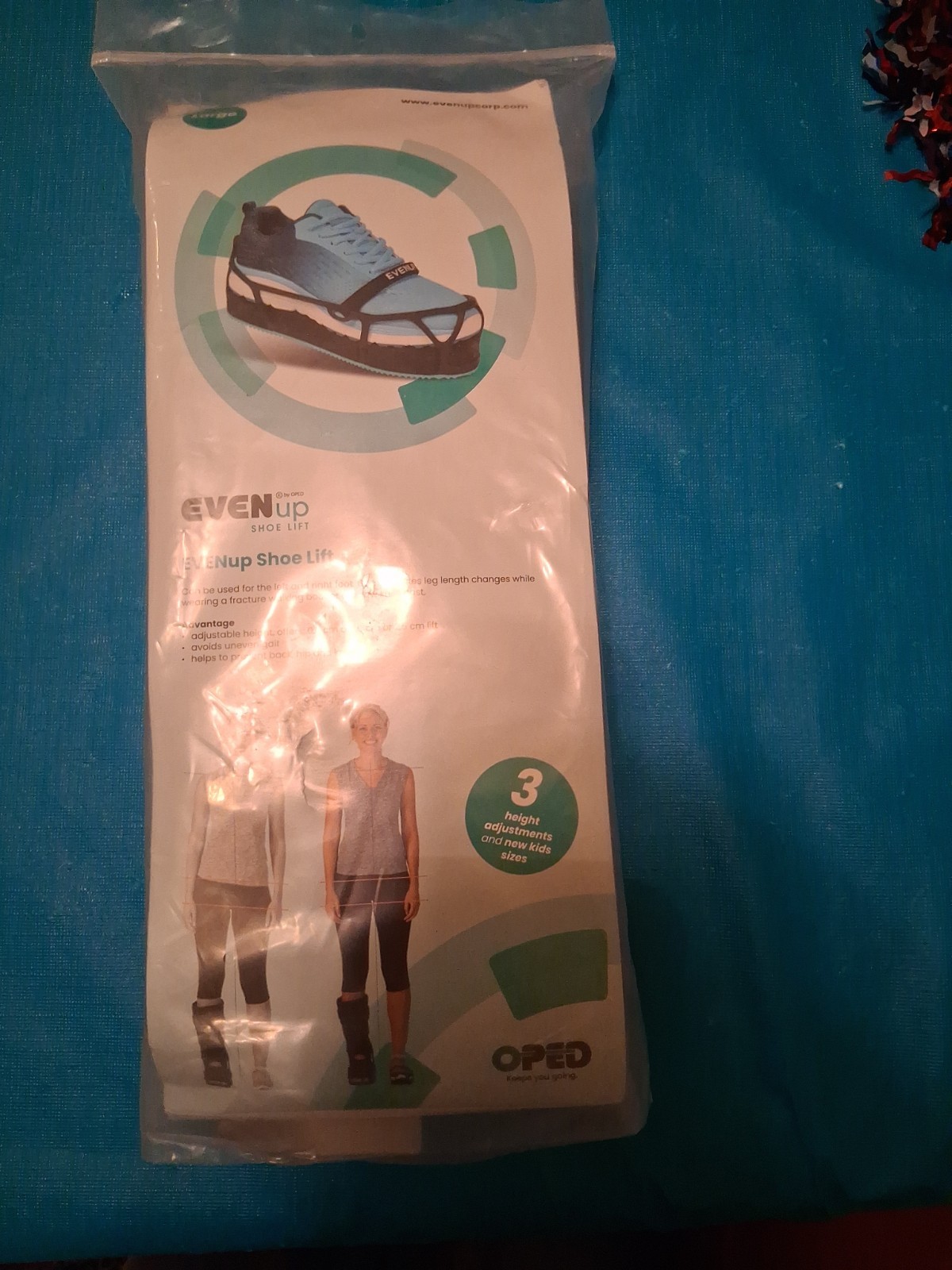 OPED EvenUp Adjustable Height Shoe Lift – Left or Right Foot – Adult – Size L.