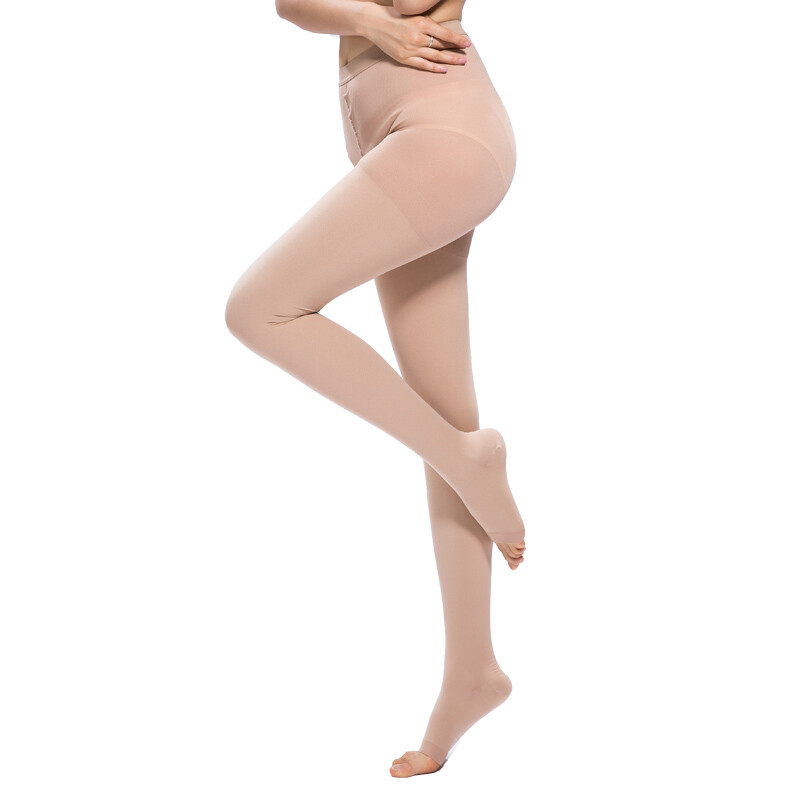 20-30 mmHg Women Medical Compression Pantyhose Stockings Varicose Veins Open Toe