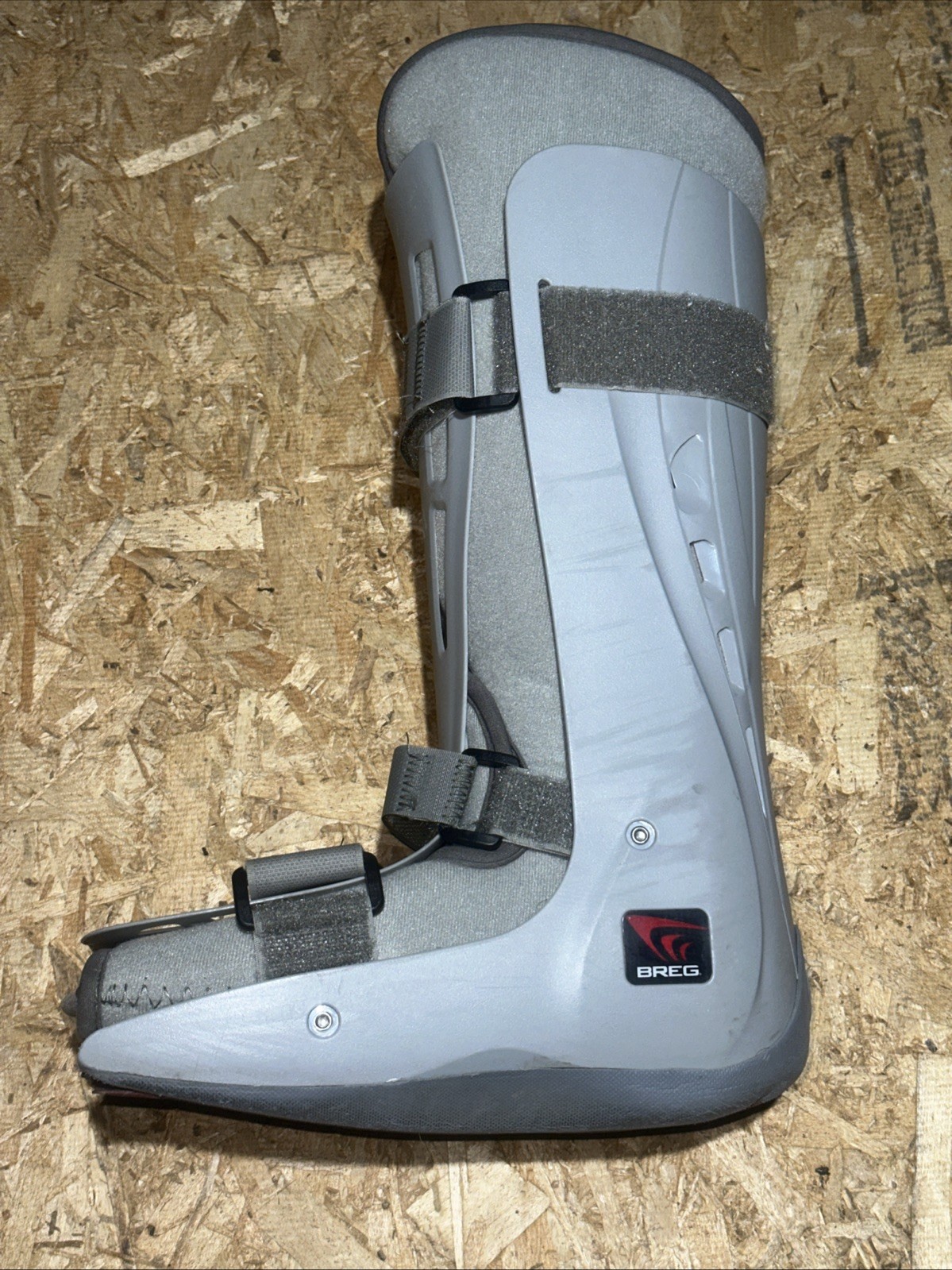 Breg Genesis Mid-Calf Full Shell Walker-Medium-Gray-Air Pump Support-EUC