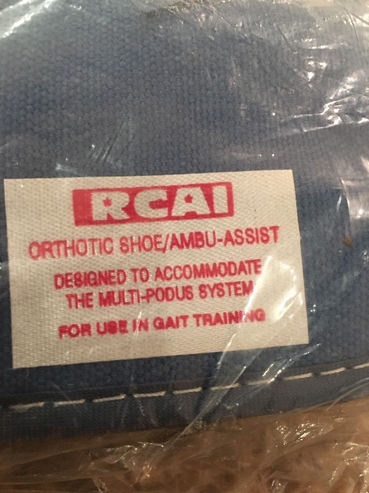RCAI ORTHOTIC SHOE/AMBU-ASSIST FOR GAIT TRAINING Size AVERAGE
