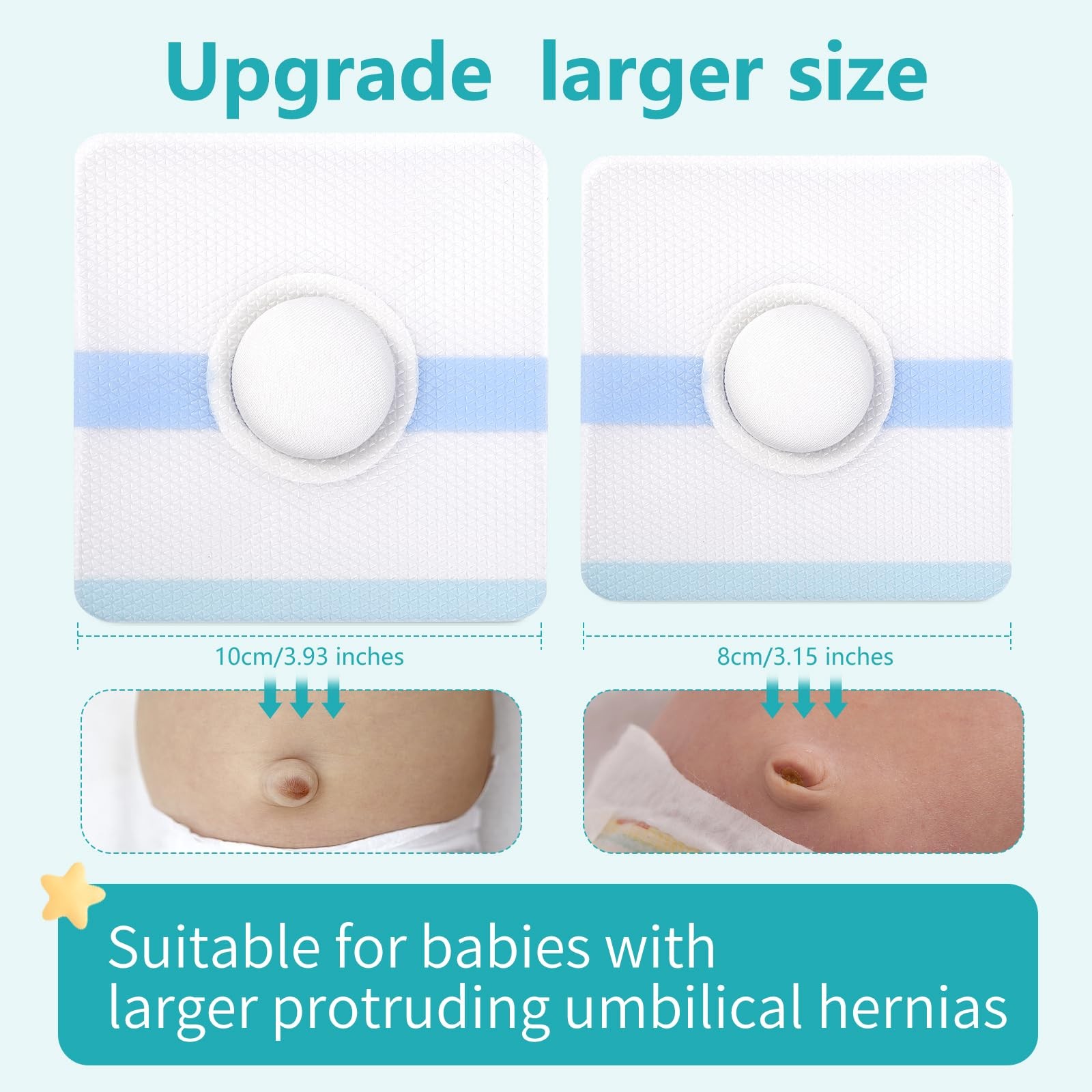 5 PCS Baby Belly Button Shaper Waterproof Cotton Pads Band Wrap 10x10cm
