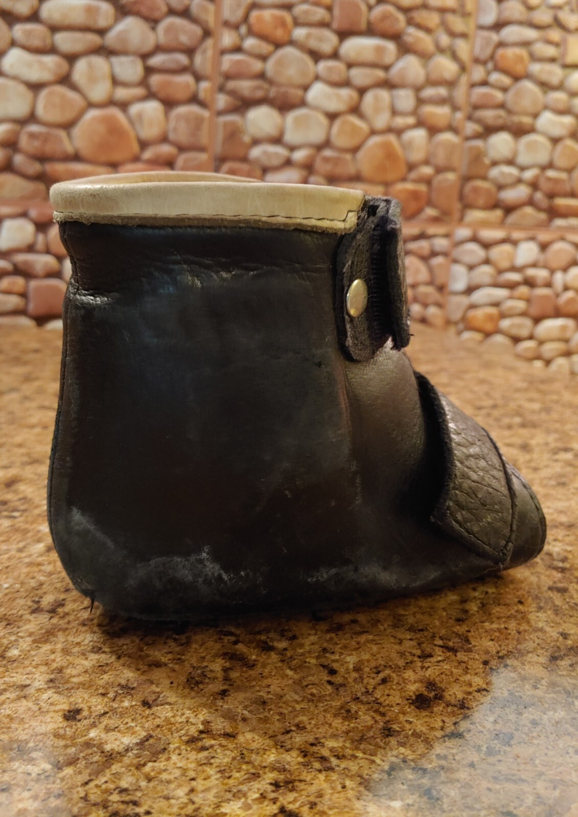 HTF Antique RETRO Leather Boot Foot ANKLE Brace Polio Steampunk CAST SUPPORT COS