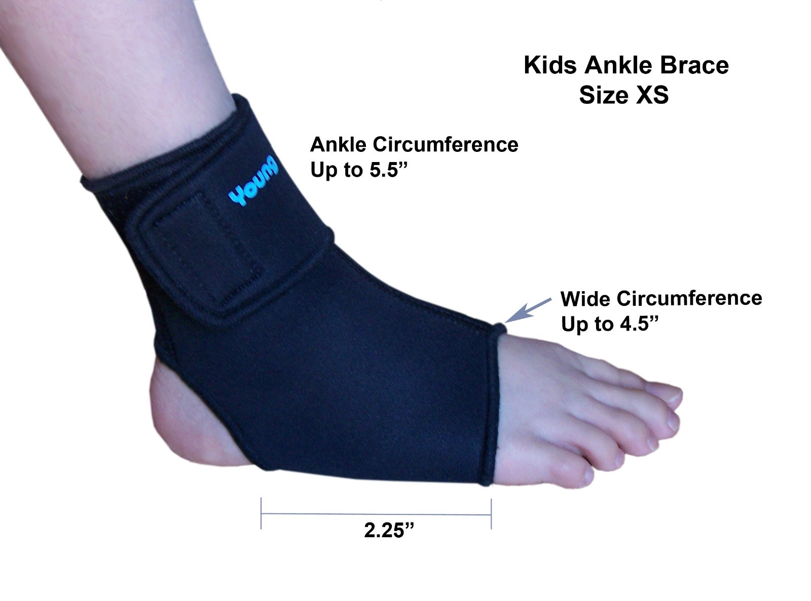 Kids Ankle Brace – Sports Protection, Healing Support- Neoprene -L or R -Size XS