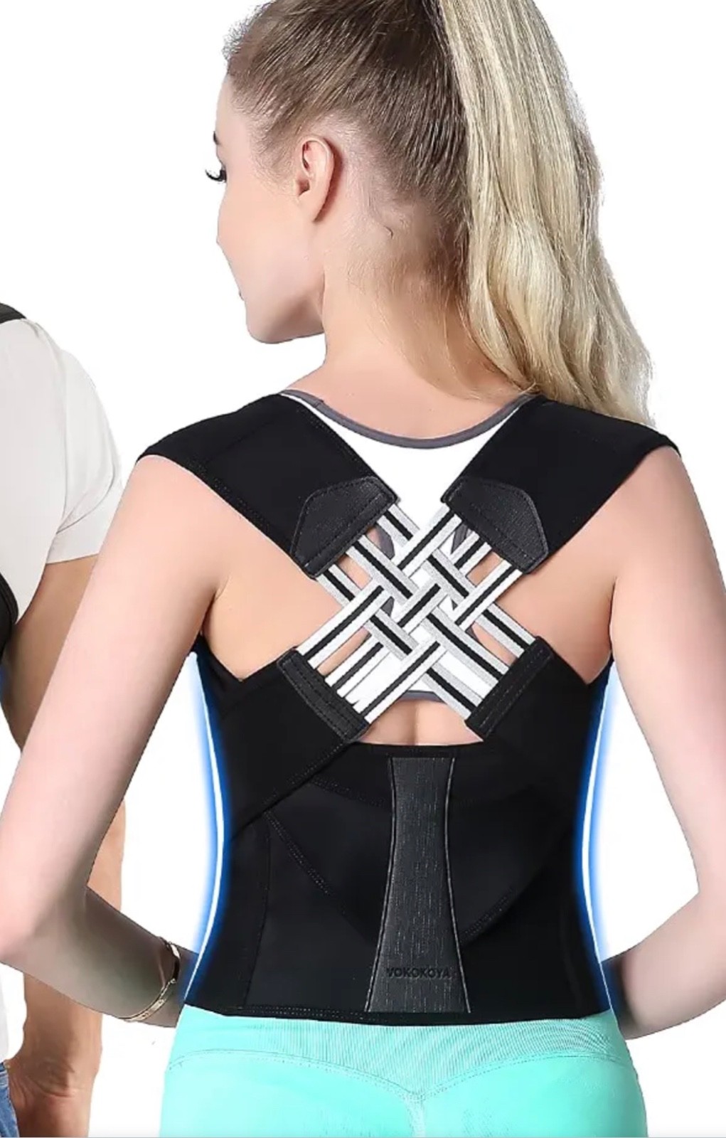 Eicgo Adjustable Posture Corrector Belt for Men/Women – Size L