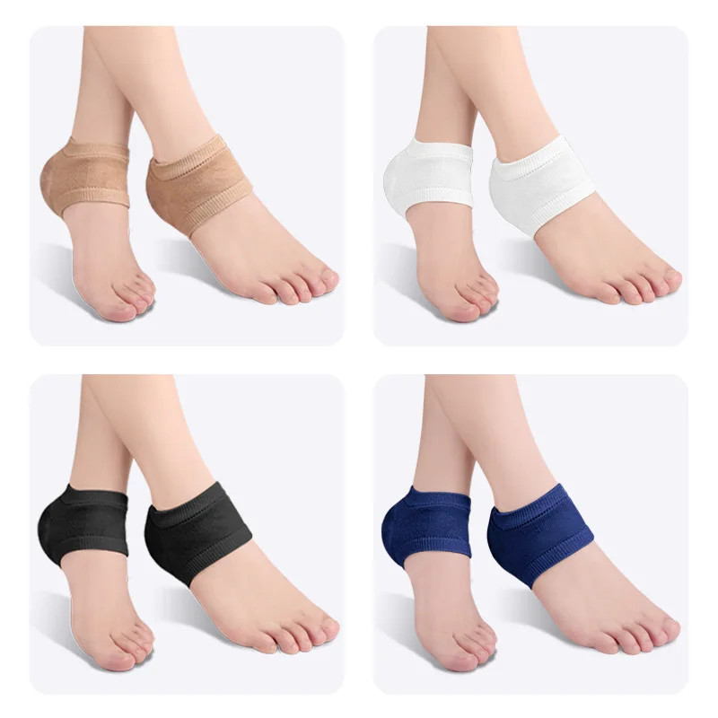 2Pcs Silicone Heel Protector Feet Skin Care Socks Sleeve Heel Spur Pads For Reli