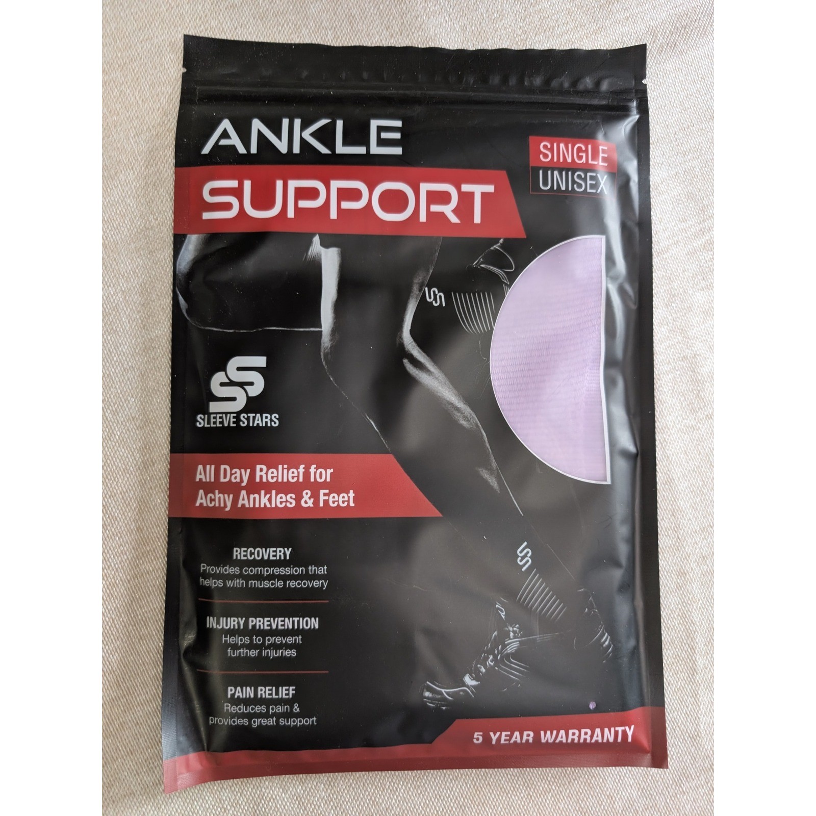 Sleeve Stars Ankle Support Unisex OS Purple Compression Sleeve Plantar Relief