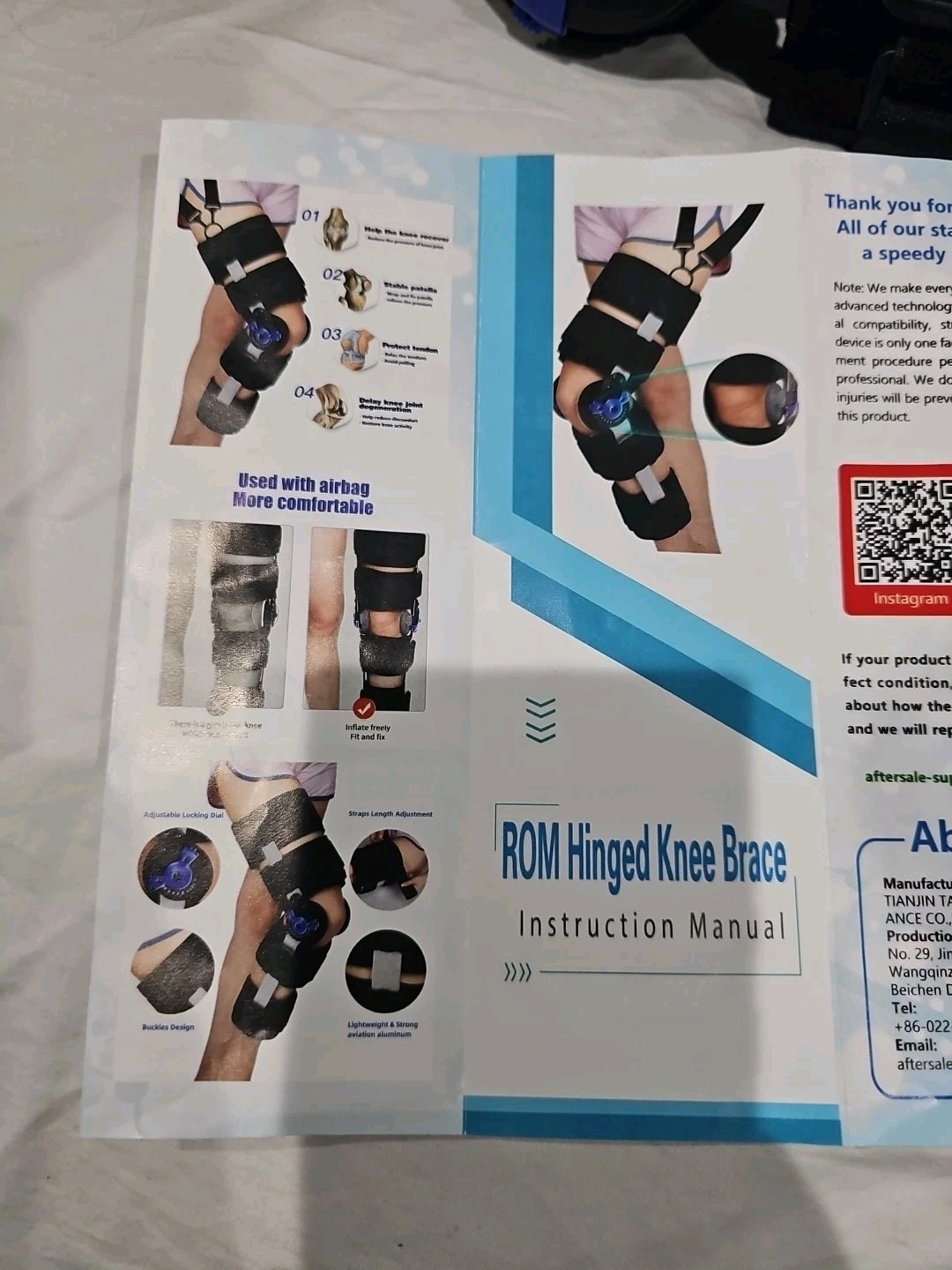 Adjustable Hinged Knee Brace Joint Fixation Support ACL MCL Post-Op Rehab🔺️