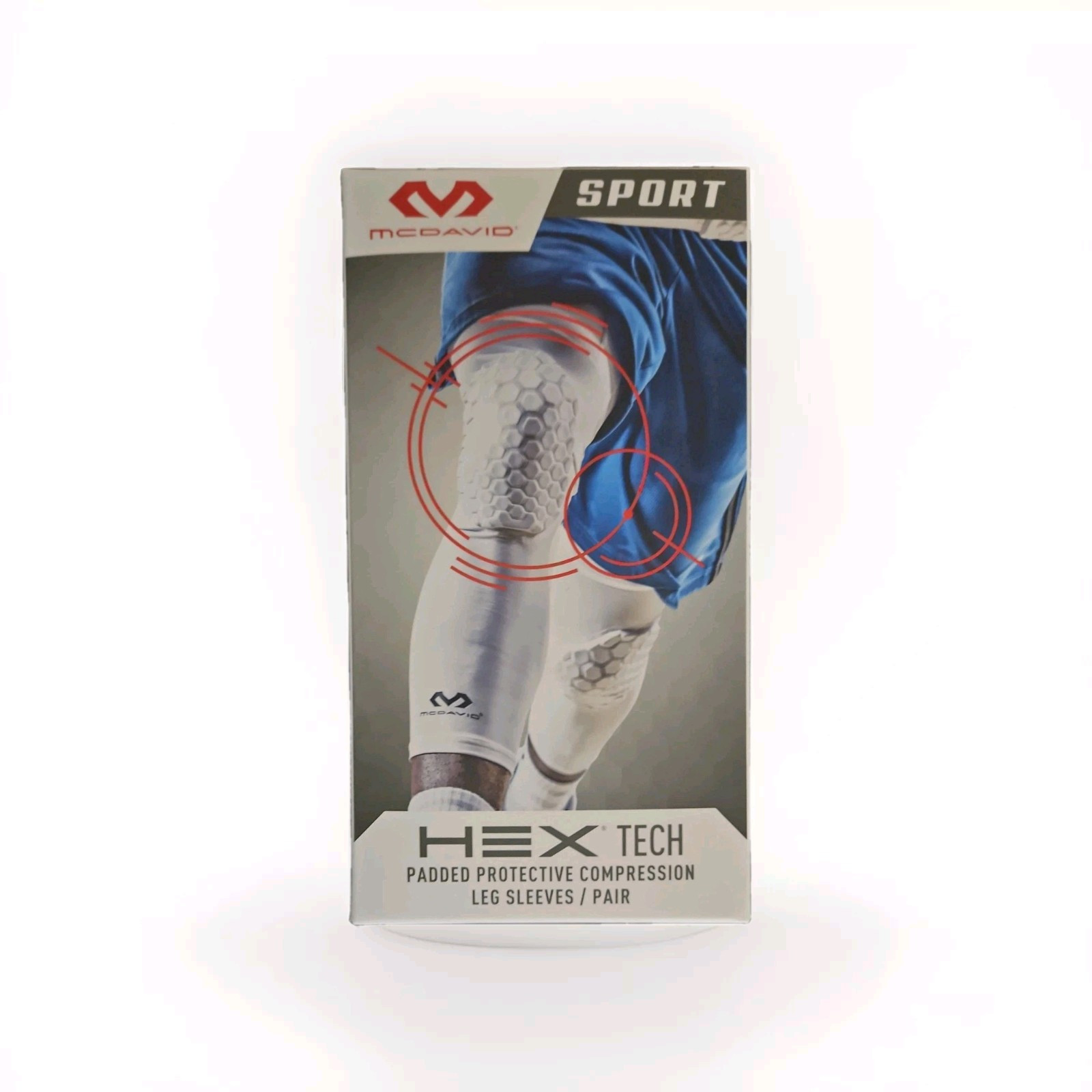 McDavid Sport HEX Tech Padded Protective Compression Leg Sleeve Size L/XL