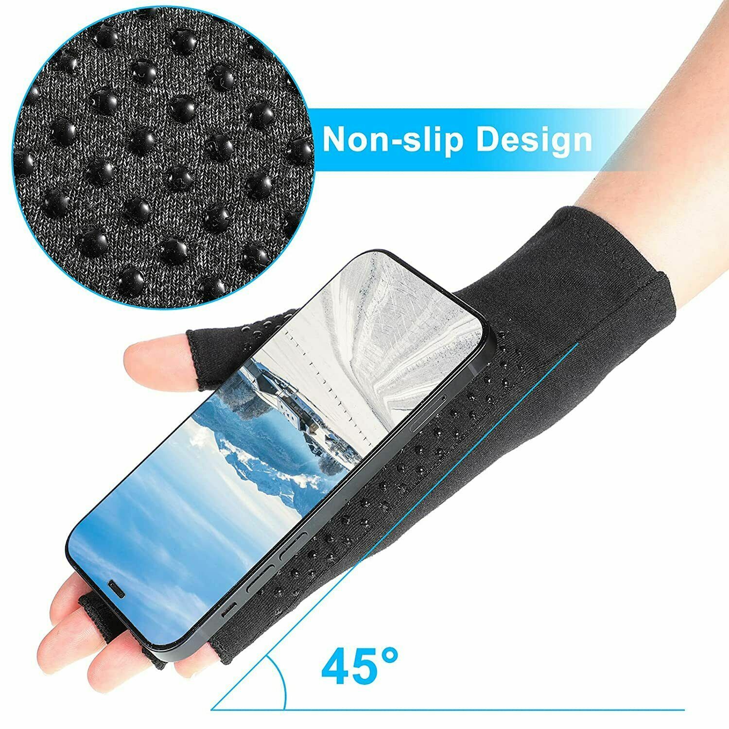 Pain Relief Copper Compression Gloves Medical Arthritis Hand Support Brace M-XL