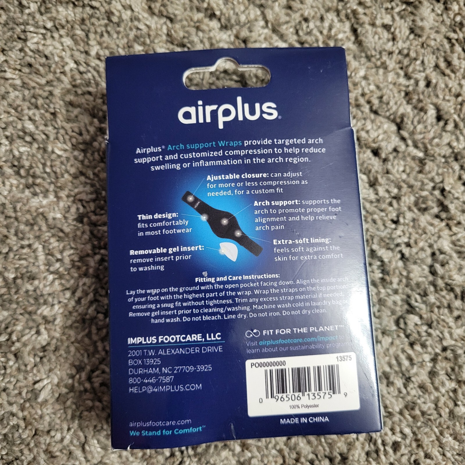 Implus Footcare Airplus Arch Support Wraps NIB 13575