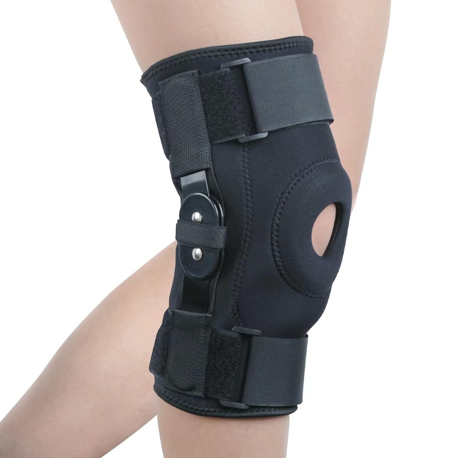 Knee thigh calf Joint Hinged Compression Brace Support Stabilizer muscle trainin