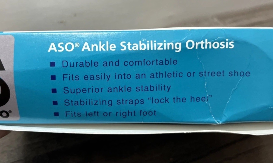 Med Spec ASO Ankle Support Stabilizer Left or Right MEDIUM Model 264014 Black