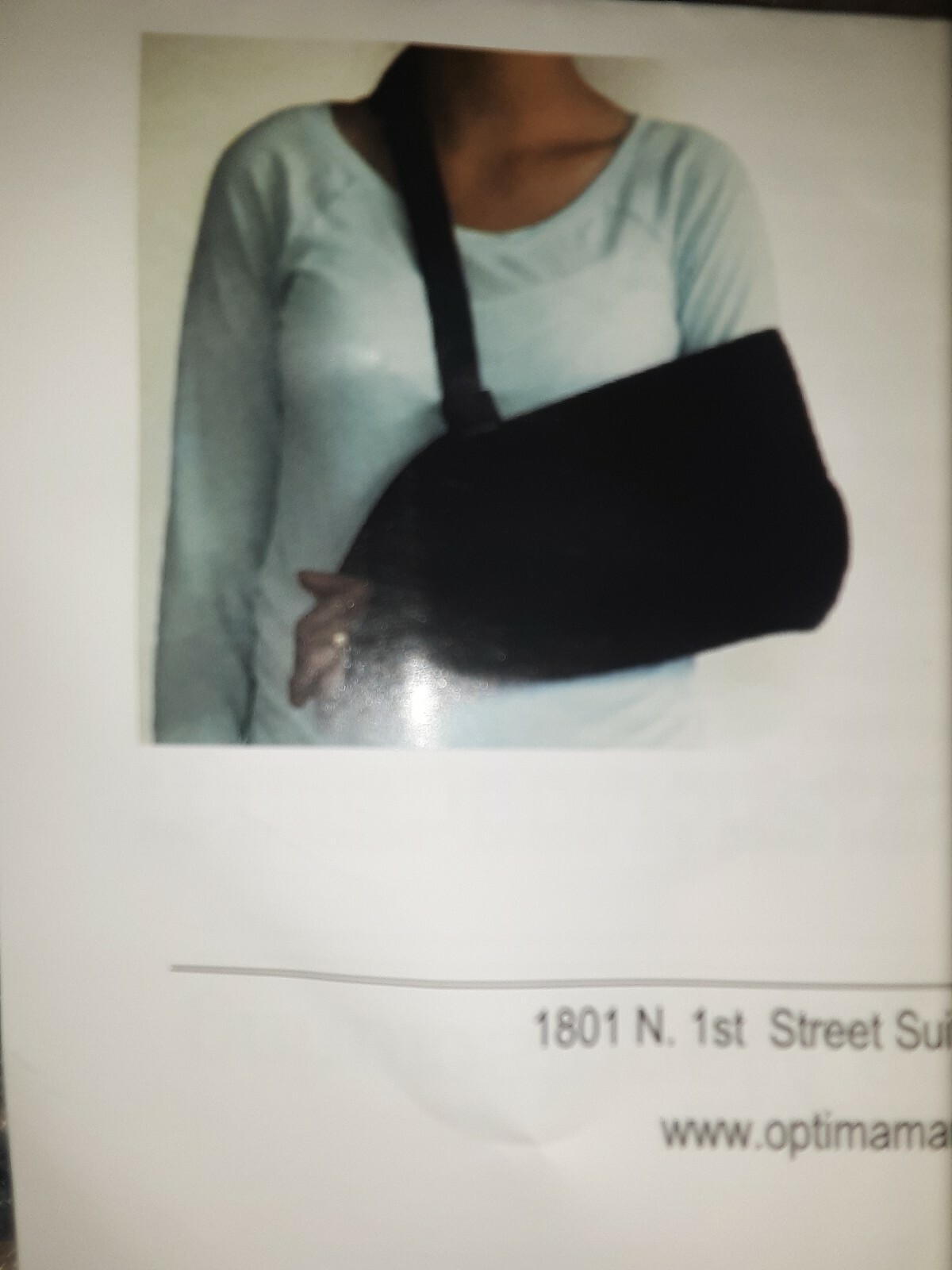Optima Manufacturing Shoulder Sling OM 22 Bilateral Instructions Included New