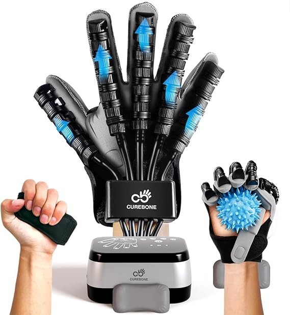 CUREBONE Rehabilitation Robot Gloves, Hand Strengthening Device #3722