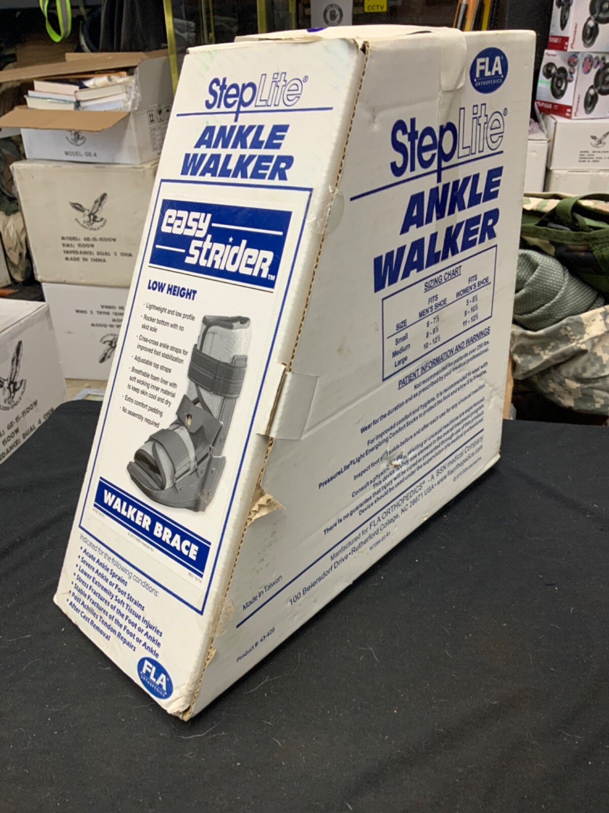 StepLite Ankle Walker Easy Strider Low Height, Size SMALL (M 6-7.5/ W 5-8.5)