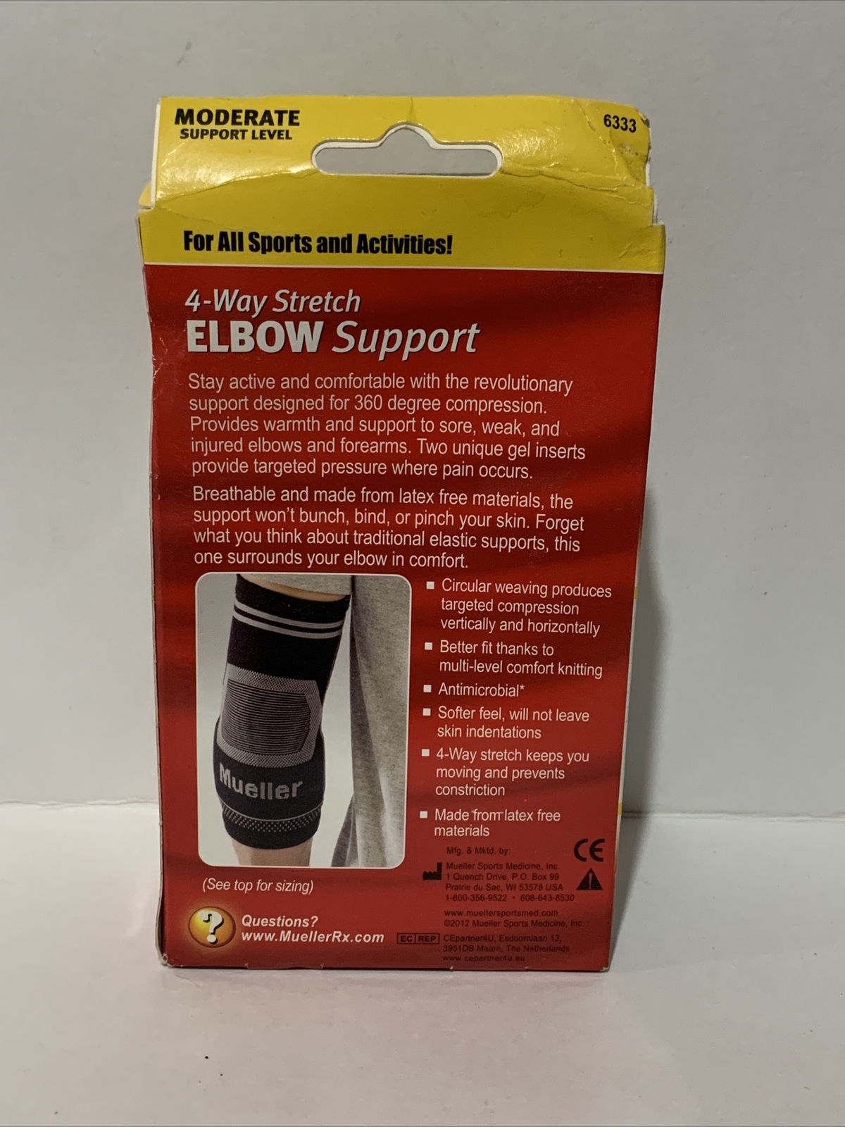 MLR Sports Medicine 4-Way Stretch Elbow Support Small/Medium(8″-10.5″)