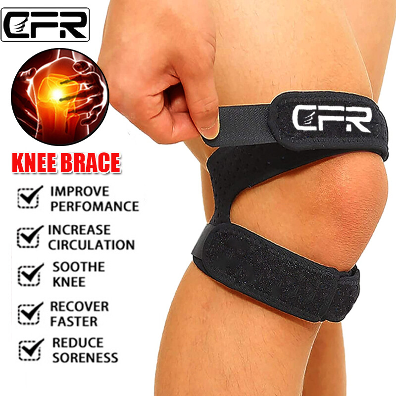 Silicone Knee Support Brace Sport Strong Meniscus Protection Compression Strap