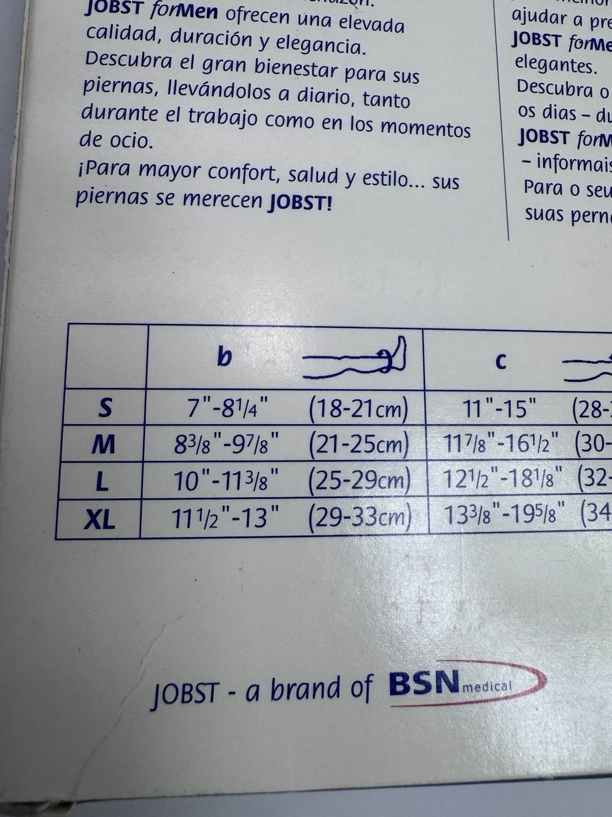 JOBST for Men Thigh High Closed Toe SMALL Khaki Compression Socking 15-20 mmHg