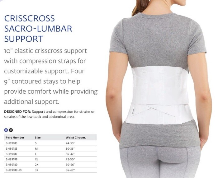 Bell-Horn CrissCross Sacro-Lumbar Support X-Large ( Waist 42-50″)