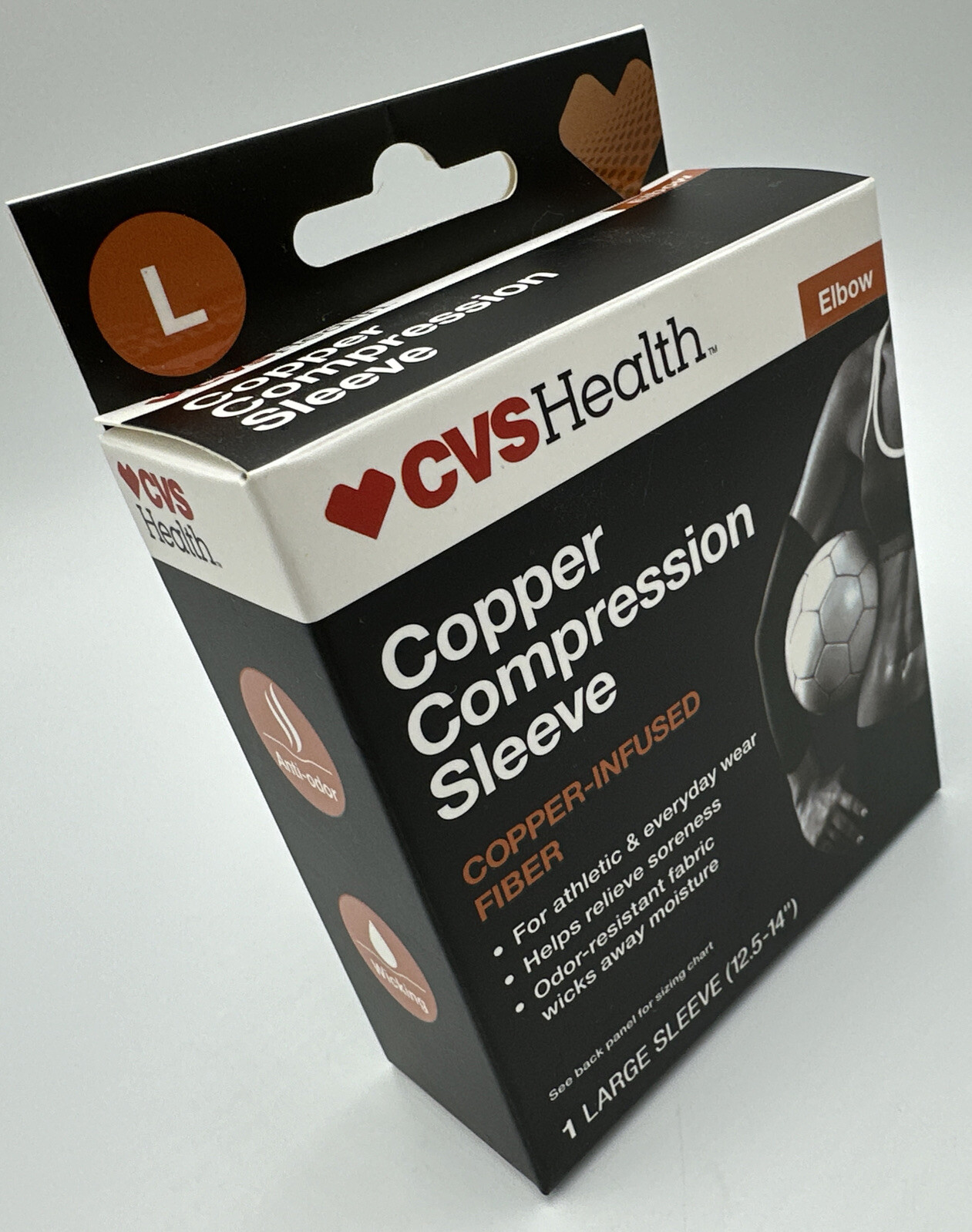 CVS Health Copper Compression Sleeve, Elbow Large