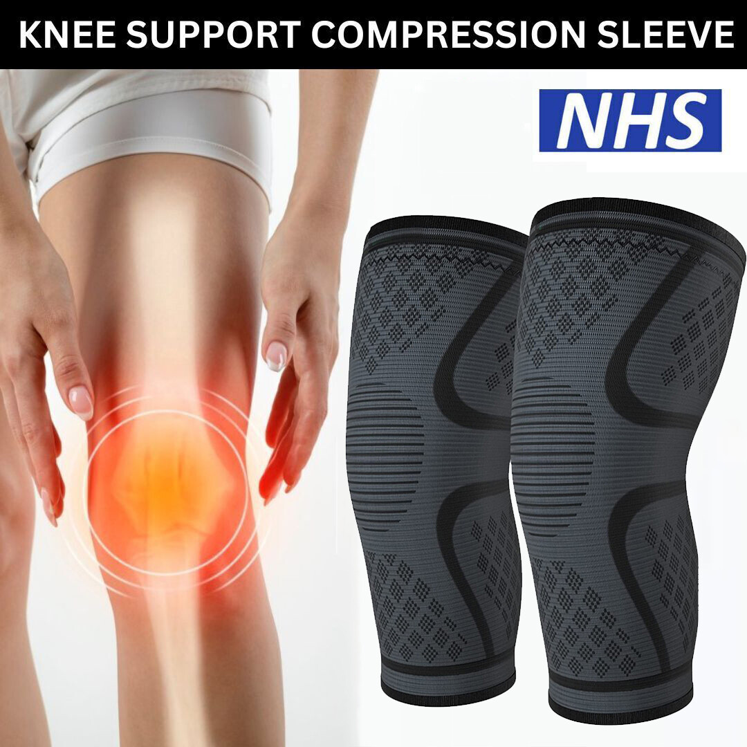 1/2pcs Knee Sleeve Compression Brace Support Sport Joint Pain Arthritis Relief