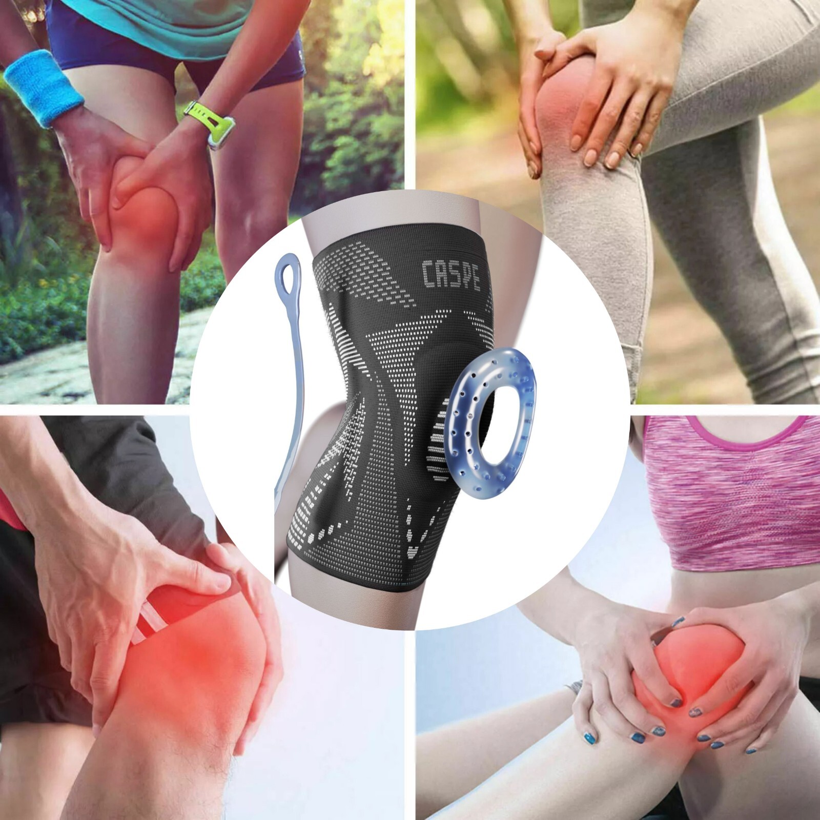 Caspe Woman Men for Knee Pain Knee Support with Patella Gel Pad Arthritis Relief