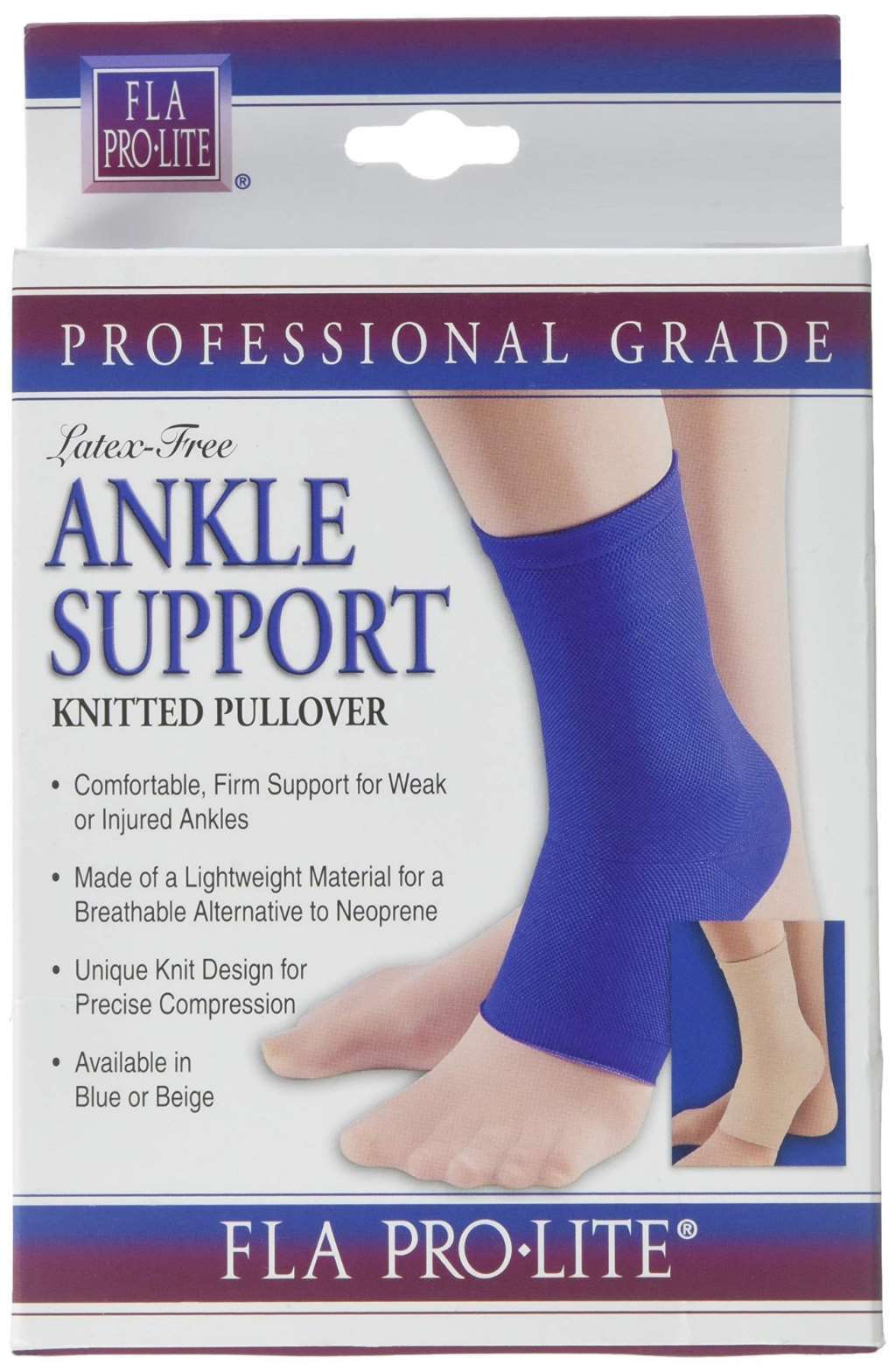 FLA Pro-Lite Ankle Support Knitted Pullover Blue Small