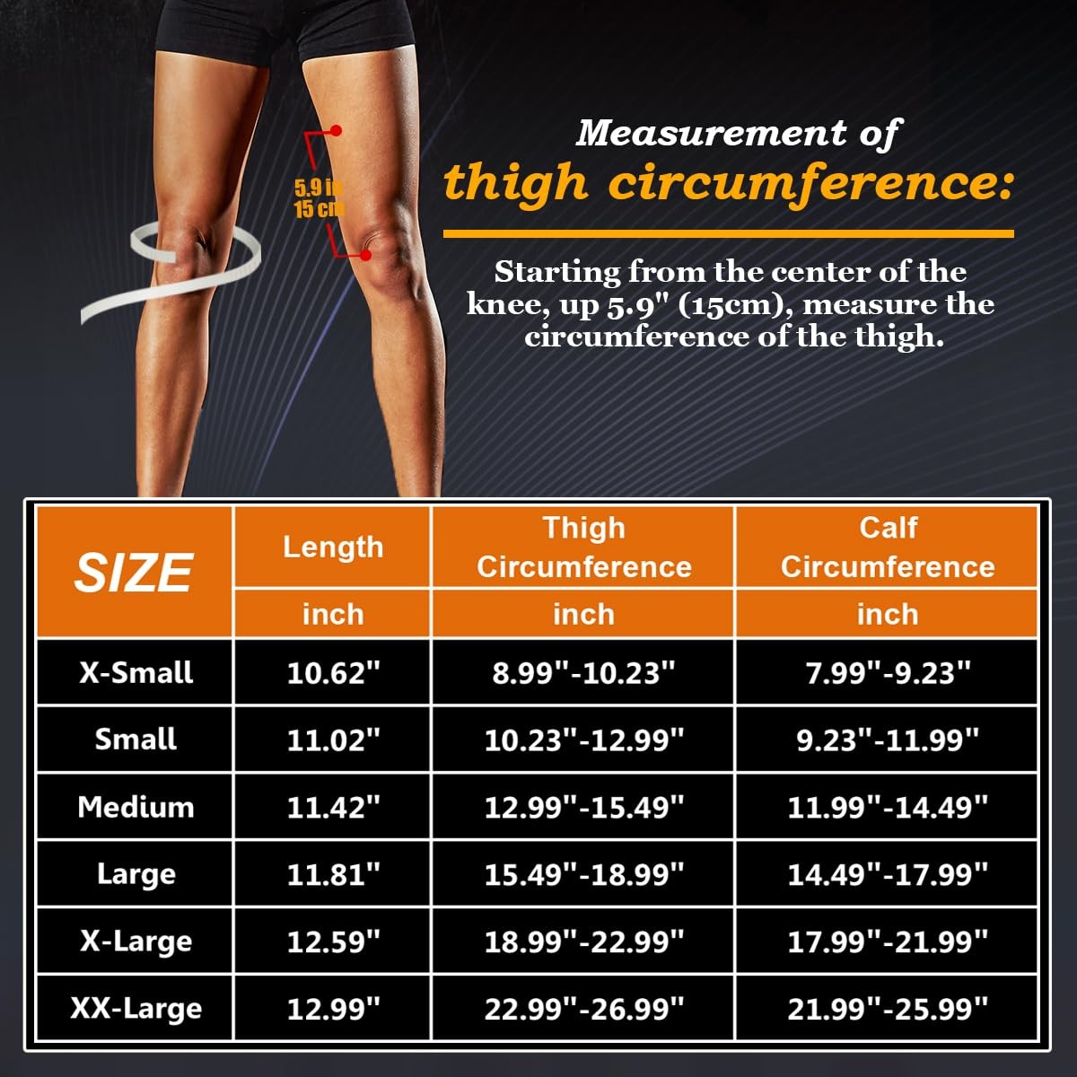 Knee Compression Sleeves for Wrestling, Football, Basketball, Volleyball 2 Pcs