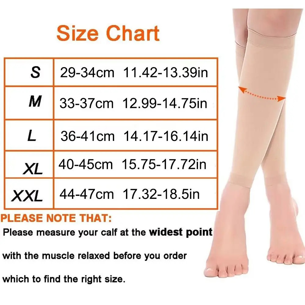 20-30mmHg Calf Compression Sleeve 2 Levels Pressure Breathable Calve