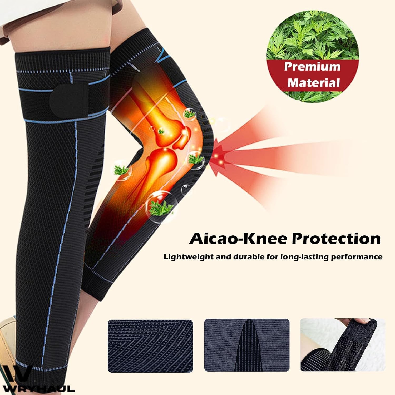 Kneeca Self-Heating Knee Sleeve: Aicao Knee Protection for Warm contains natural