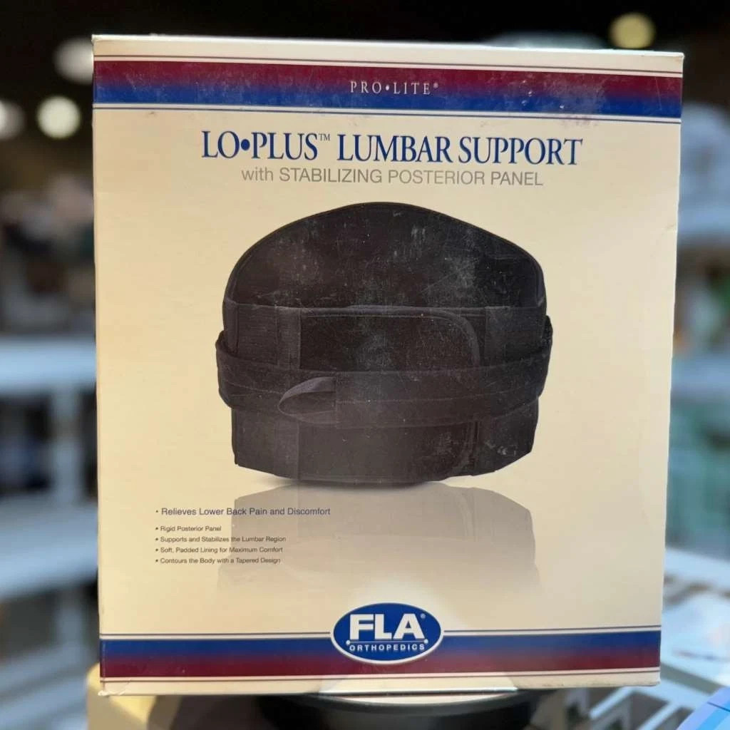 FLA ProLite Lo-Plus Lumbar Support w/ Stabilizing Posterior Panel – Medium Black